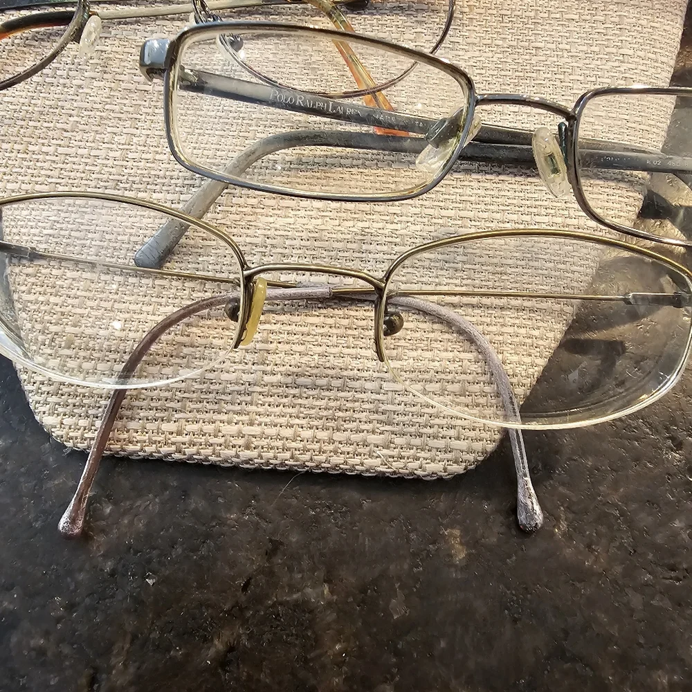 7 pairs of wire frame glasses for crafting/art projects/repurposing